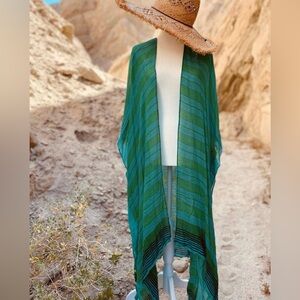 Festival/beach/poolside or dinner out, flowy Kimono in vibrant green